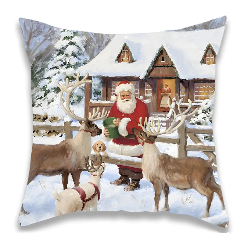 Christmas Farmhouse Vintage Pillow Cover