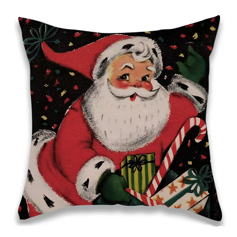 Vintage Santa Candy Canes Pillowcase