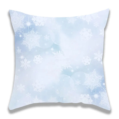 Christmas Light Blue Snowflake Pillowcase