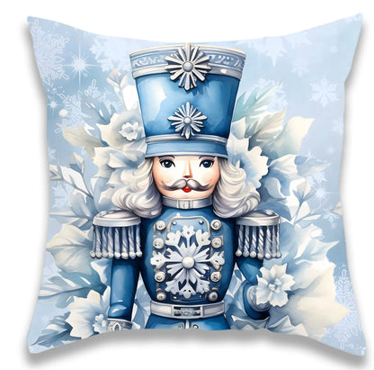 Christmas Blue Nutcracker Bell Pillowcase