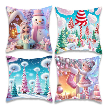 3D Cute Angel Girl Christmas Pillowcase