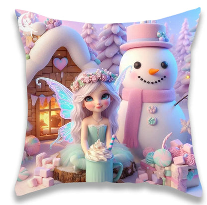 3D Cute Angel Girl Christmas Pillowcase