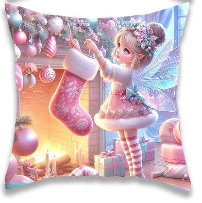 3D Cute Angel Girl Christmas Pillowcase