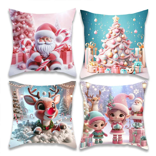 Christmas Cute Cartoon Character Pillowcase