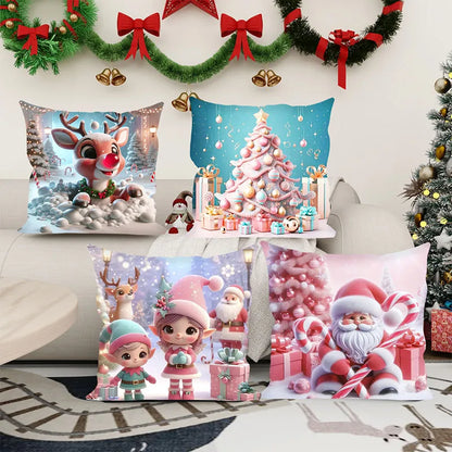 Christmas Cute Cartoon Character Pillowcase