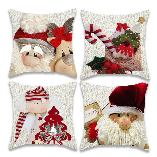 Christmas Cute Santa Pillow Cover