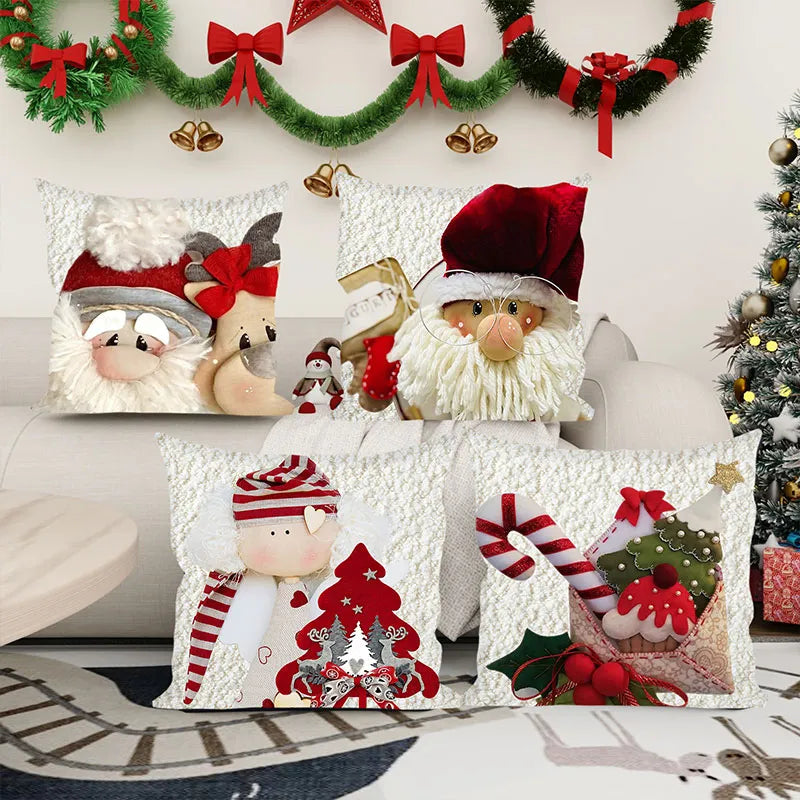 Christmas Cute Santa Pillow Cover