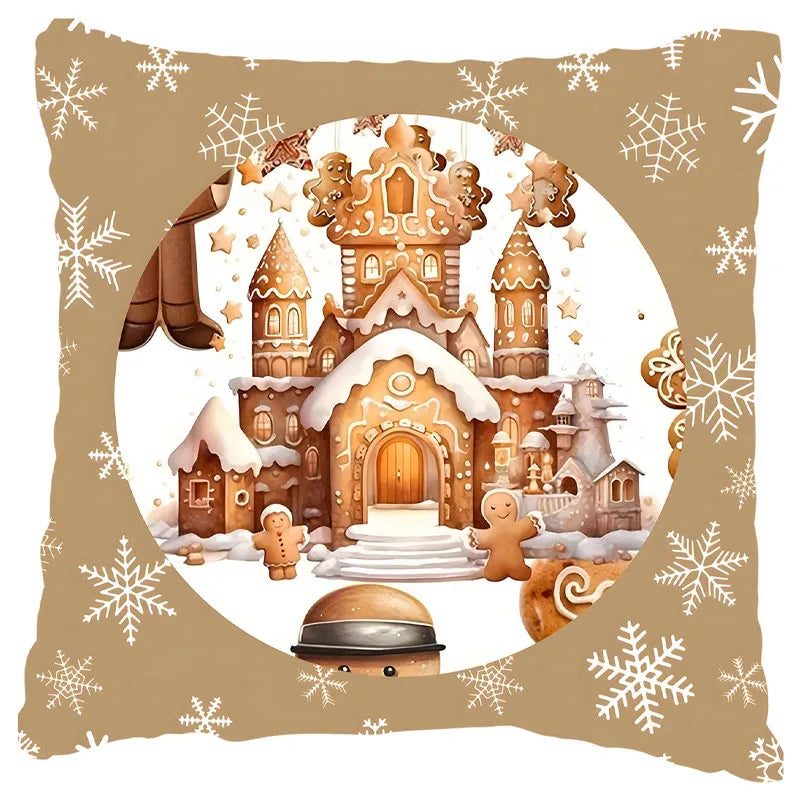 Christmas Gingerbread Pillow Cover