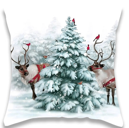 Christmas Snow Pattern Pillow Cover