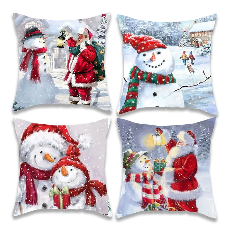 Christmas Snow Santa Pillowcase