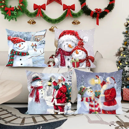 Christmas Snow Santa Pillowcase