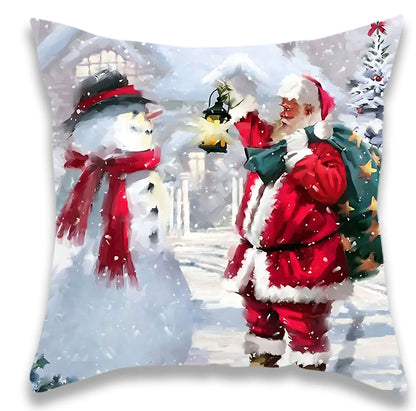 Christmas Snow Santa Pillowcase