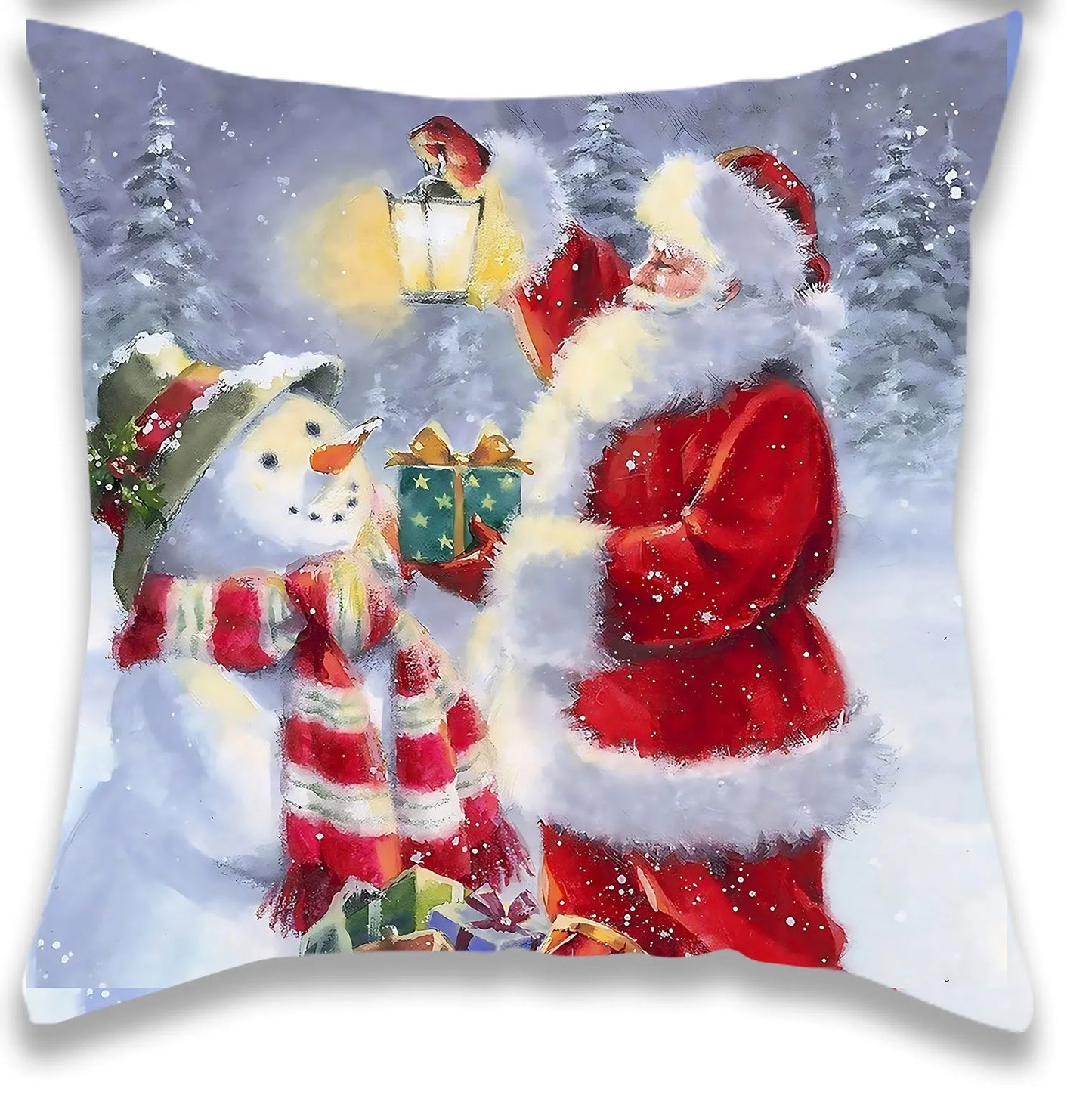 Christmas Snow Santa Pillowcase