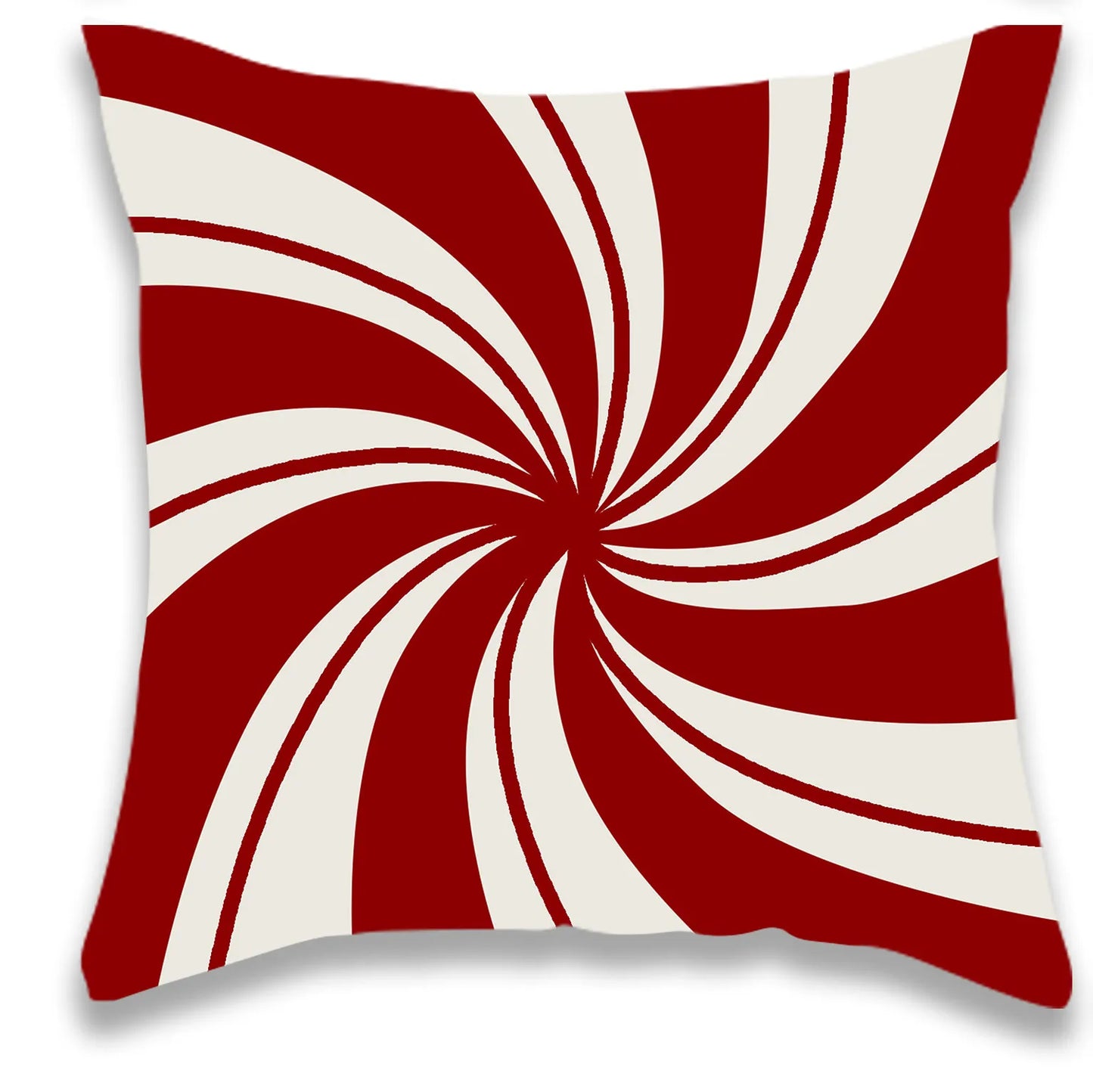 Red Christmas Candy Pattern Pillowcase