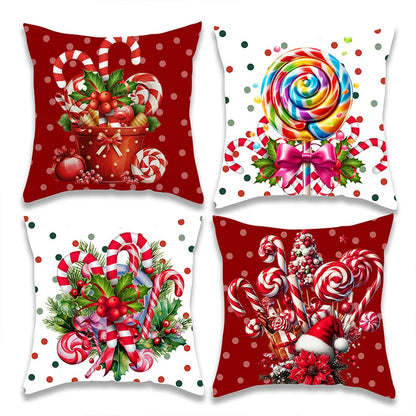 Cartoon Christmas Candy Pillowcase