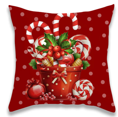 Cartoon Christmas Candy Pillowcase