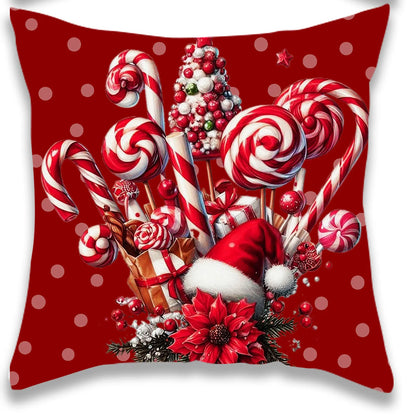 Cartoon Christmas Candy Pillowcase