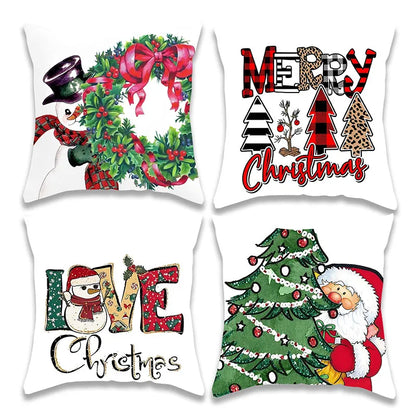 Christmas Watercolor Character Pillowcase