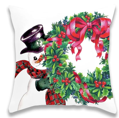 Christmas Watercolor Character Pillowcase