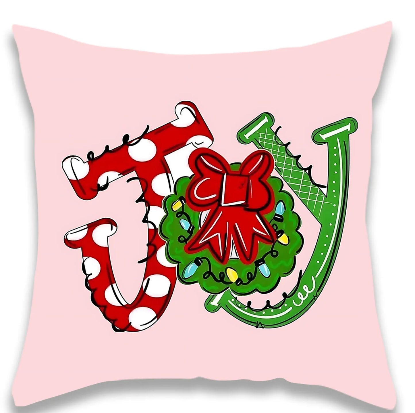 Cartoon Elk Christmas Pillowcase