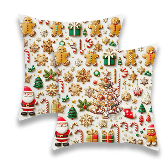 Christmas Christmas Tree and Candy Pillow Cover