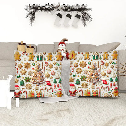 Christmas Christmas Tree and Candy Pillow Cover