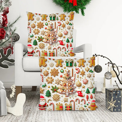 Christmas Christmas Tree and Candy Pillow Cover