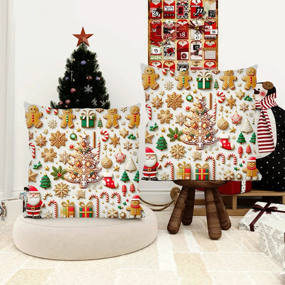 Christmas Christmas Tree and Candy Pillow Cover