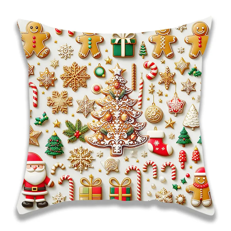 Christmas Christmas Tree and Candy Pillow Cover