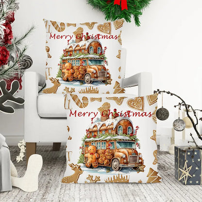 Christmas Train Pillow Cover