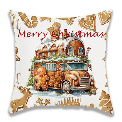 Christmas Train Pillow Cover