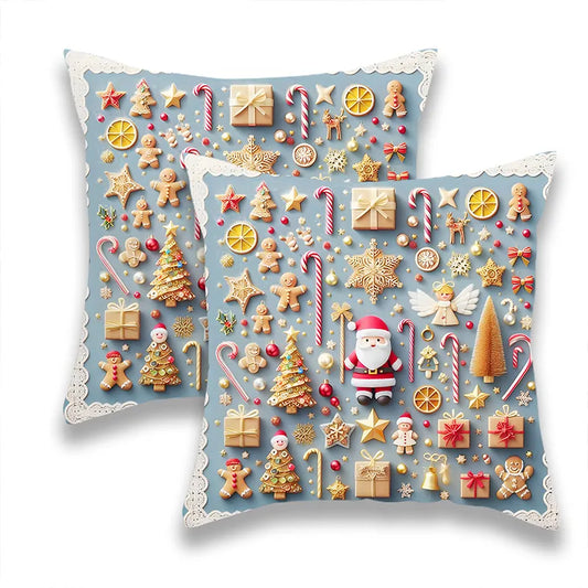 Christmas 3D Gingerbread Pillow Cover