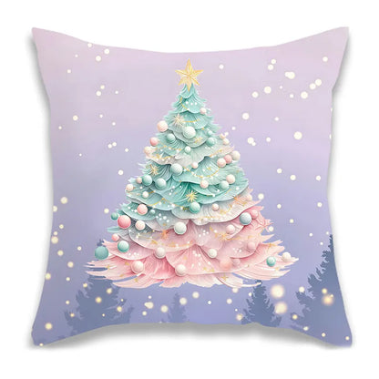 Christmas Purple Pillow Cover