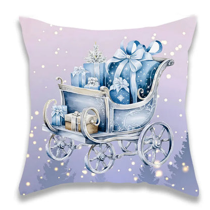 Christmas Purple Pillow Cover