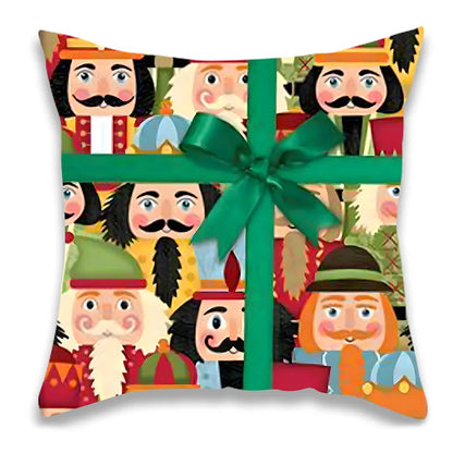 Christmas Nutcracker Figures Pillow Cover