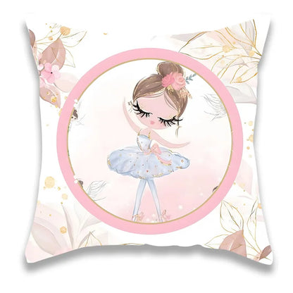 Christmas Pink Girl Pillow Cover