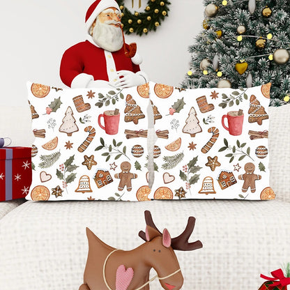 Christmas Candy Canes Pillow Cover