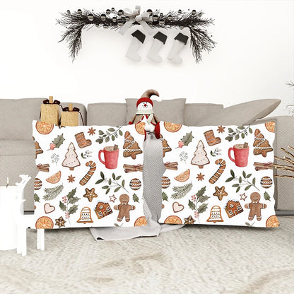 Christmas Candy Canes Pillow Cover